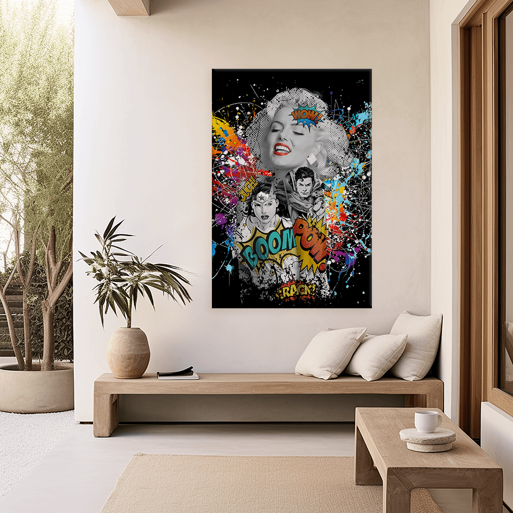 Leinwandbild - MARILYN MONROE - LOVES DC GRAFITTY POP ART - LIMITED EDITION