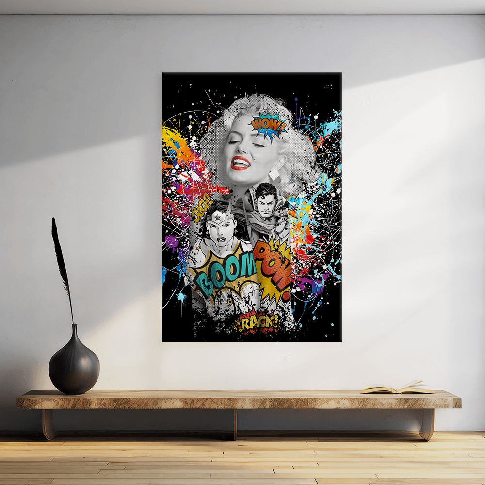 Leinwandbild - MARILYN MONROE - LOVES DC GRAFITTY POP ART - LIMITED EDITION