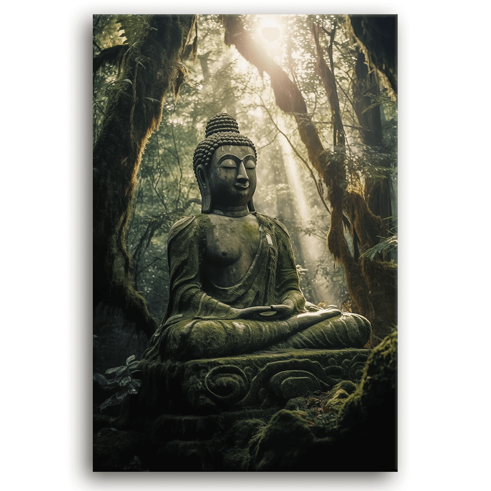 Leinwandbild - Buddha Bahi im Wald