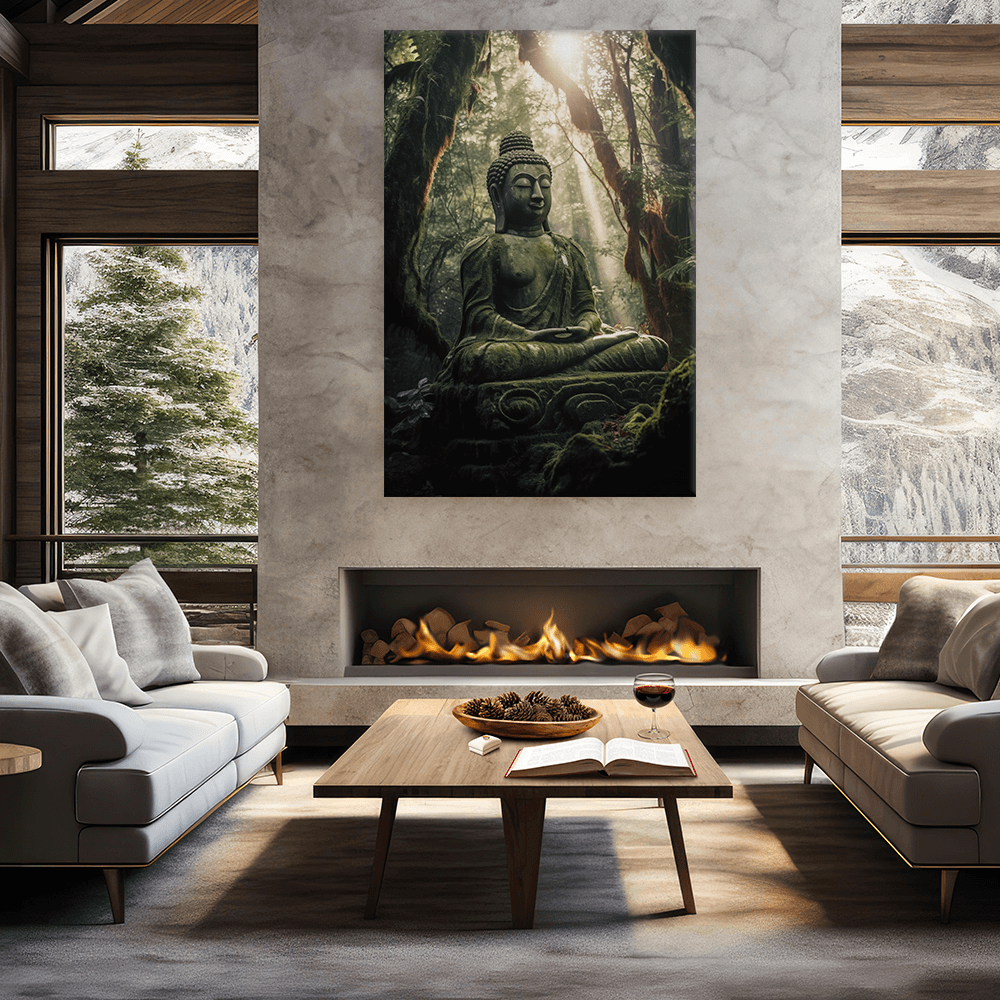 Leinwandbild - Buddha Bahi im Wald
