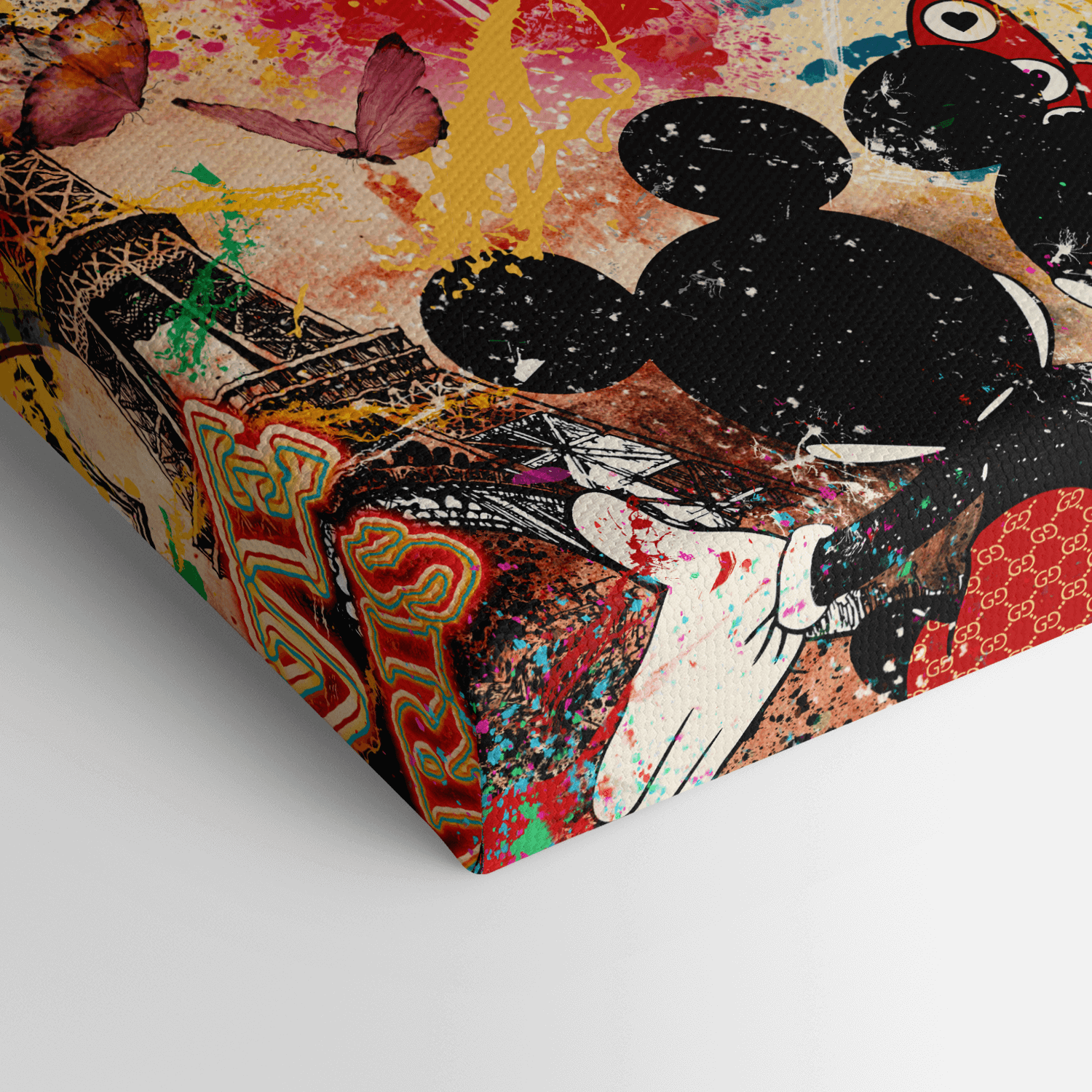 Leinwandbild - MICKEY MEETS BANKSY - LOVE IS ALL WE NEED No. 4 - LIMITED EDITION