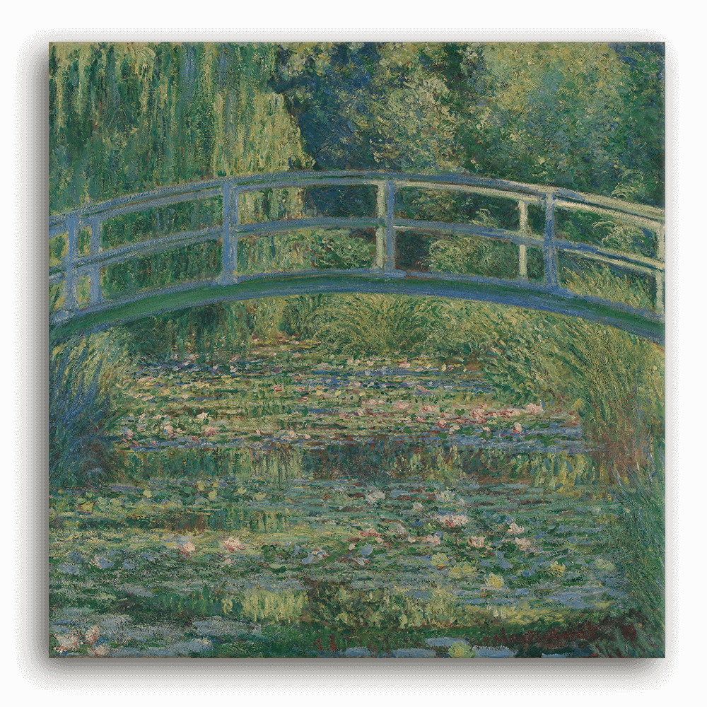 Leinwandbild - Claude Monet - Der Seerosenteich mit der japanischen Brücke
