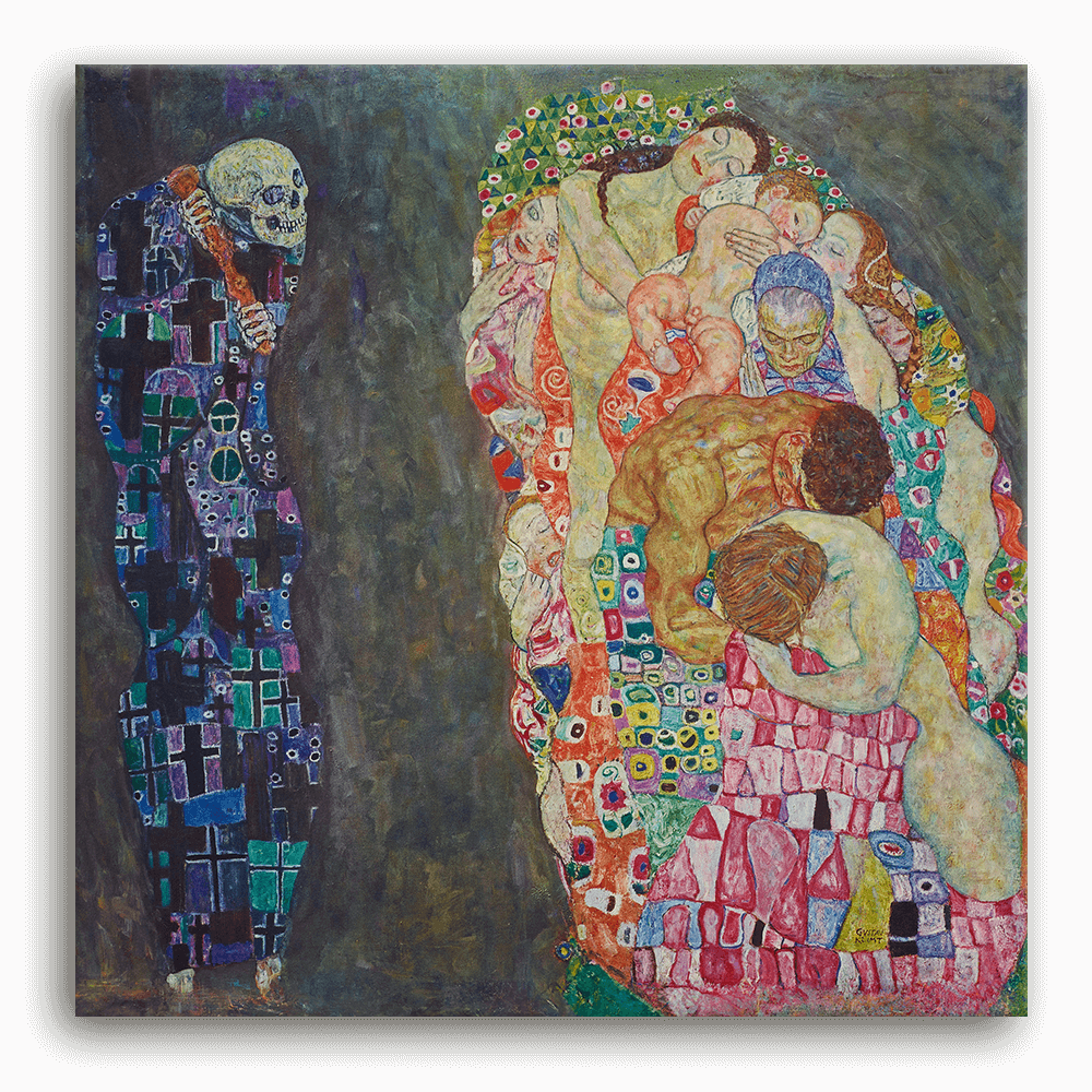 Leinwandbild - Gustav Klimt - Tod und Leben, c.1911