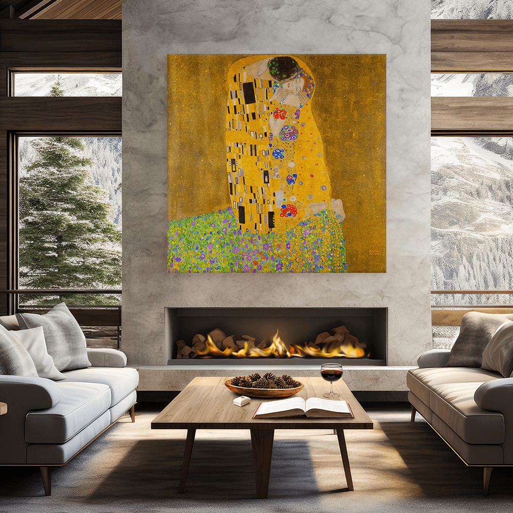 Leinwandbild - Gustav Klimt - Der Kuß