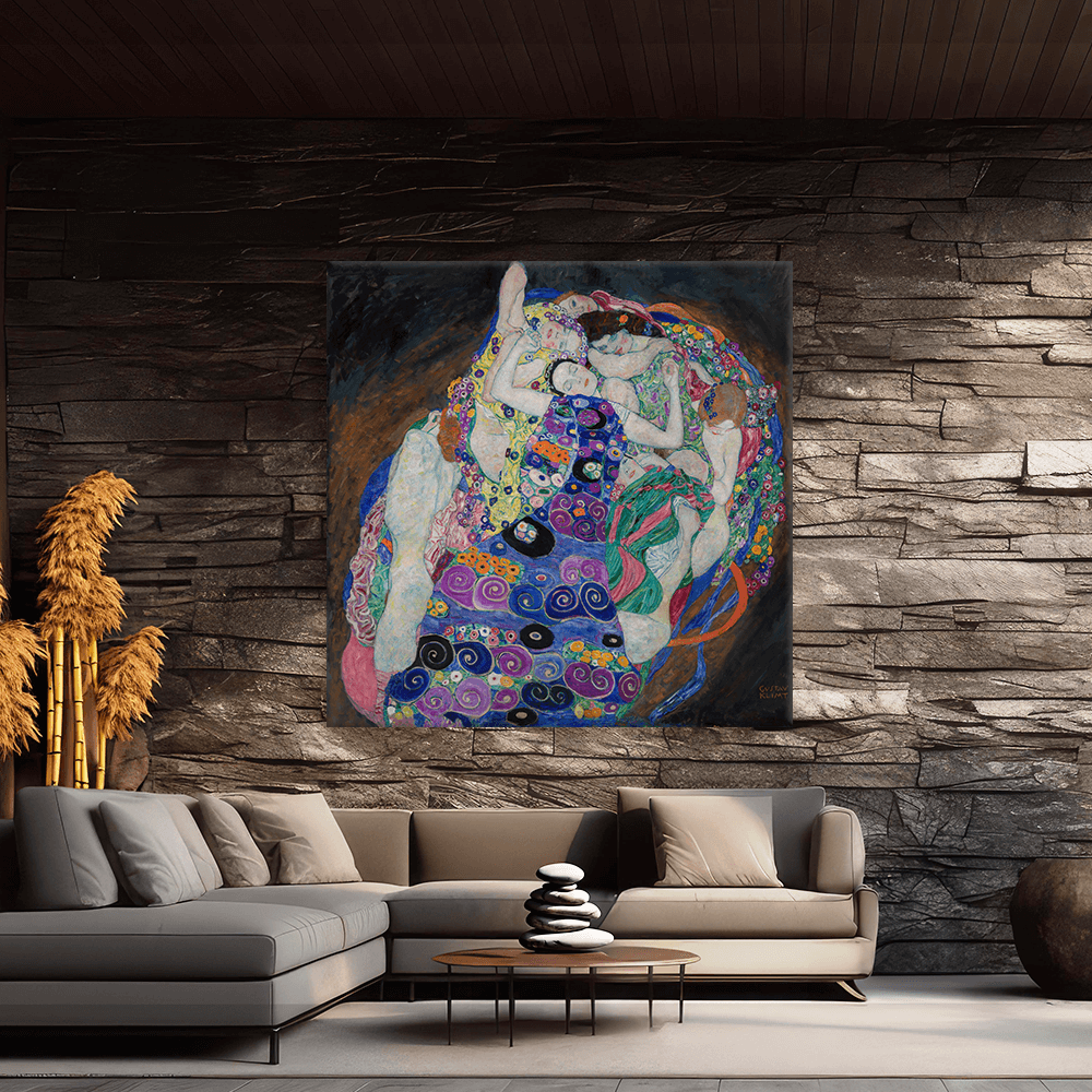 Leinwandbild - Gustav Klimt - Die Jungfrau