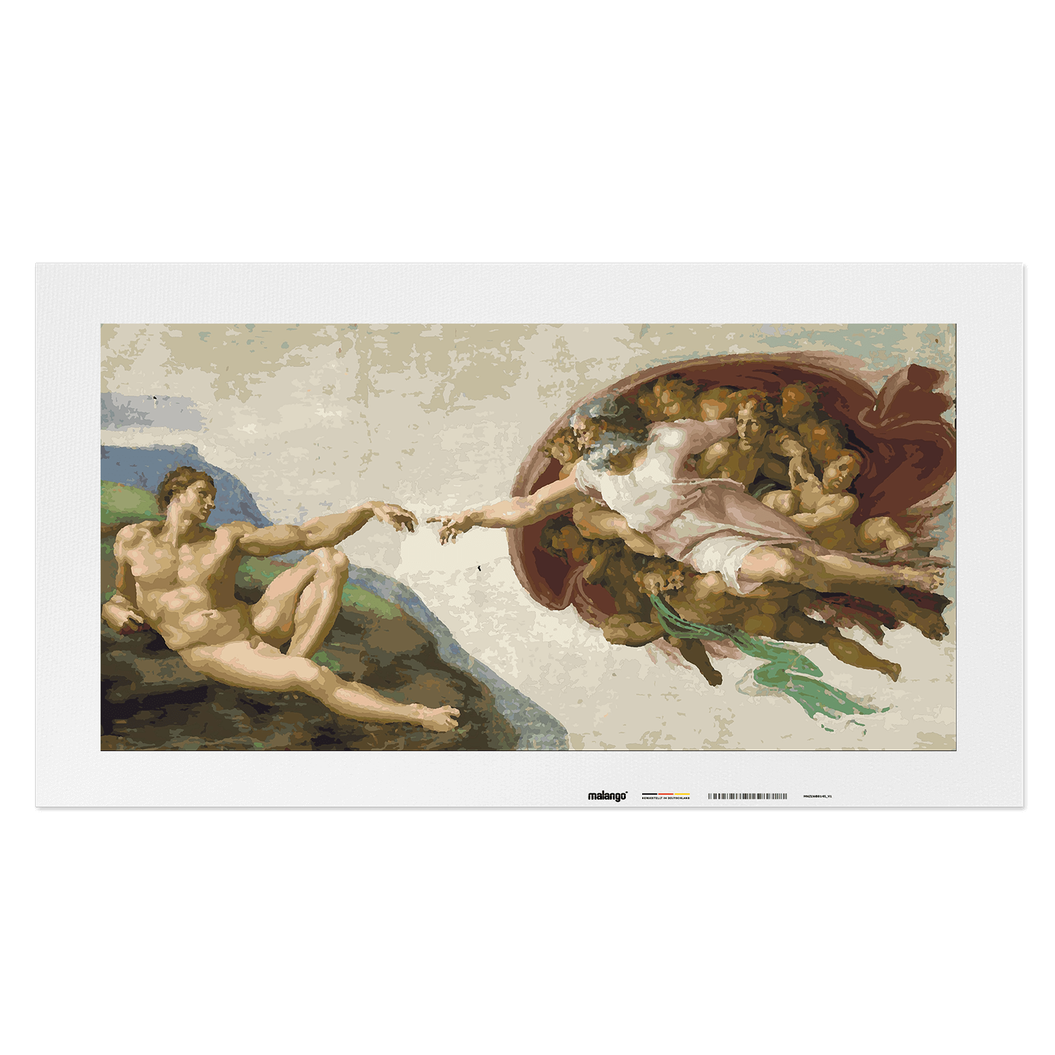 Malen nach Zahlen - Michelangelo Buonarroti - Die Erschaffung Adams