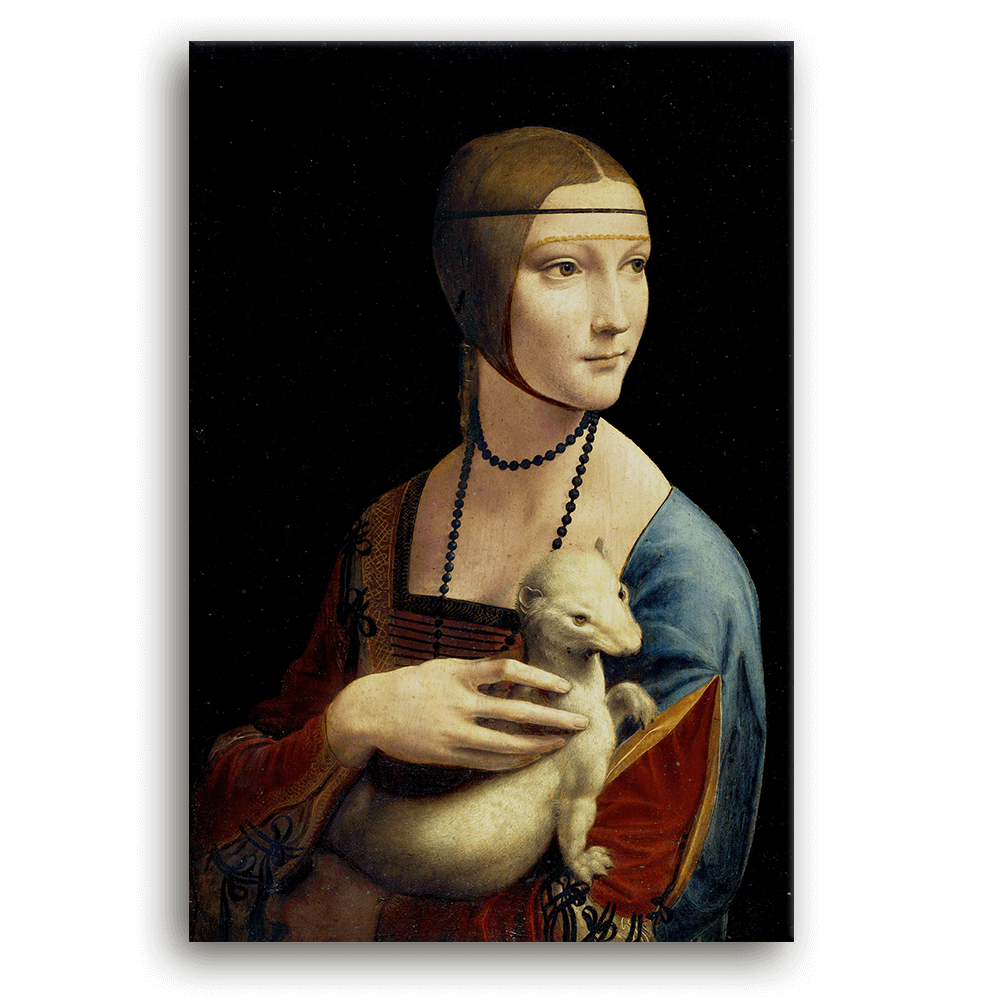 Leinwandbild - Leonardo da Vinci - Dame mit dem Hermelin