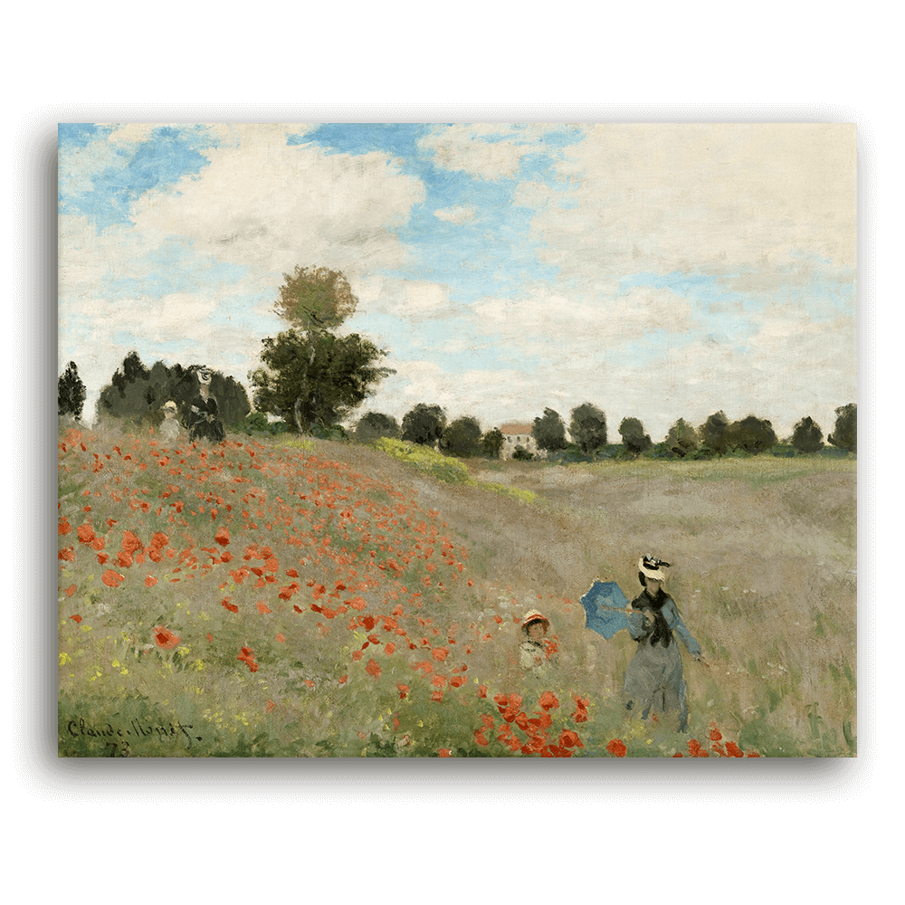Leinwandbild - Claude Monet - Das Mohnfeld bei Argenteuil