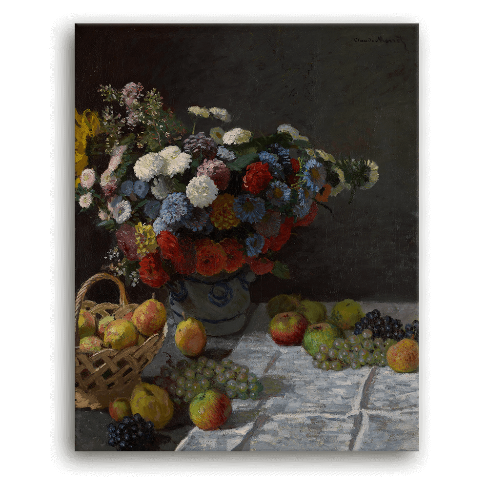 Leinwandbild - Claude Monet - Flowers and Fruits