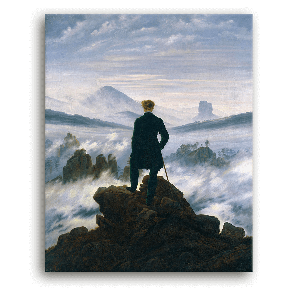 Leinwandbild - Caspar David Friedrich - Der Wanderer über dem Nebelmeer