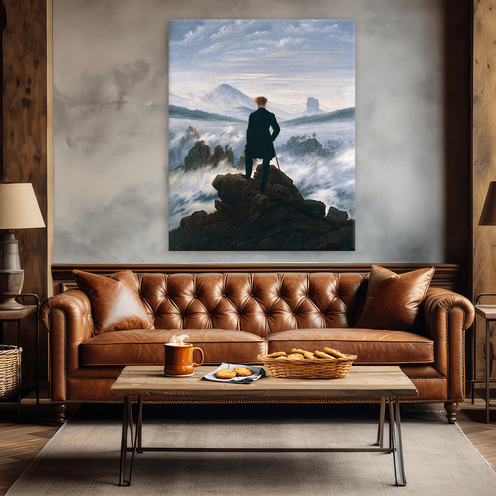 Leinwandbild - Caspar David Friedrich - Der Wanderer über dem Nebelmeer