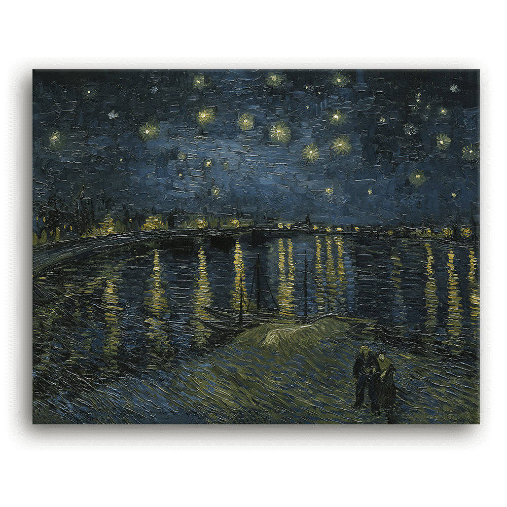 Leinwandbild - Vincent van Gogh - Sternennacht über der Rhone