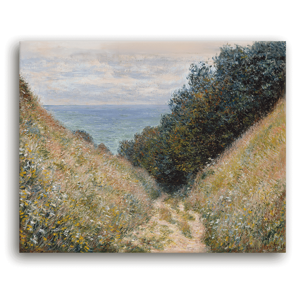 Leinwandbild - Claude Monet - Straße in La Cavée, Pourville