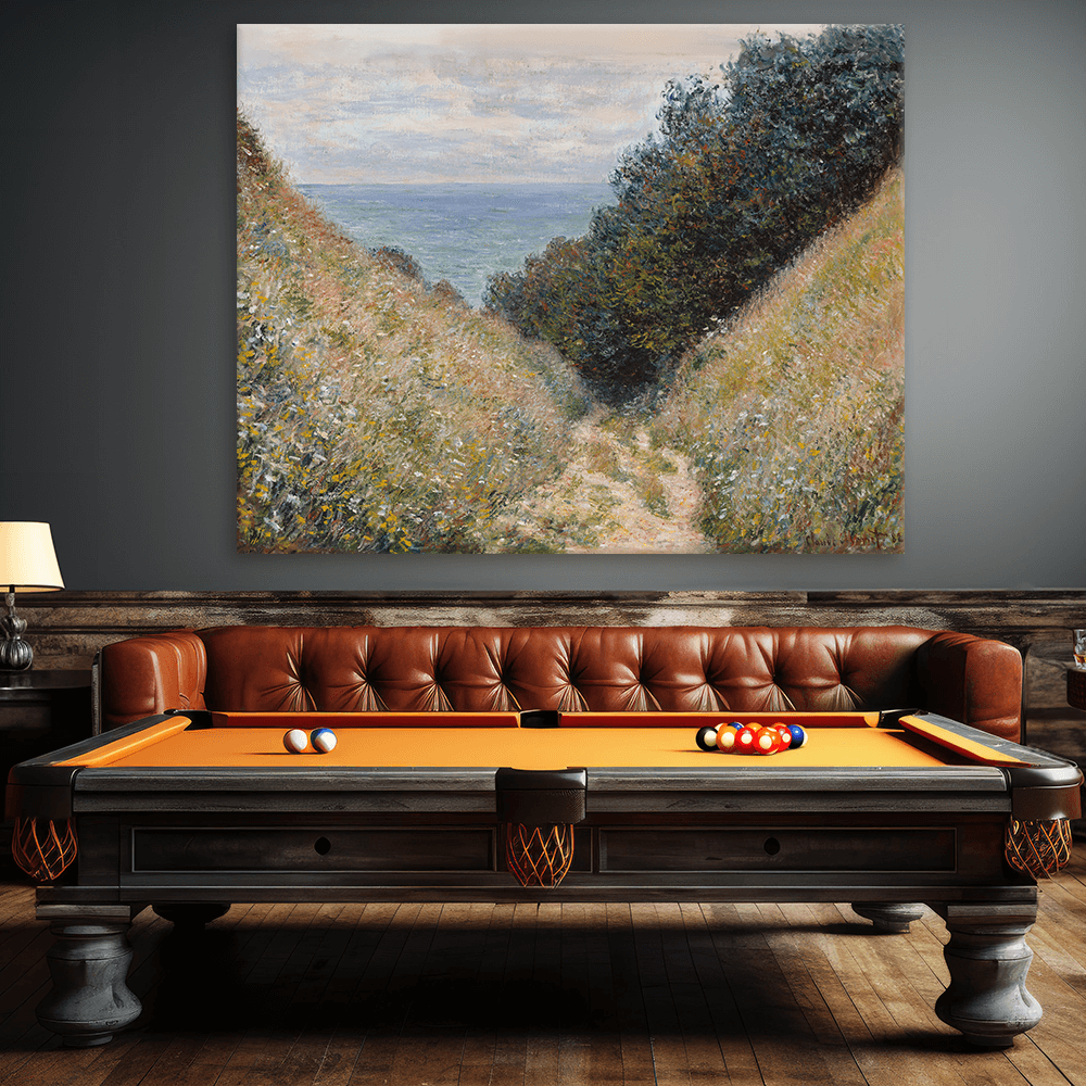 Leinwandbild - Claude Monet - Straße in La Cavée, Pourville