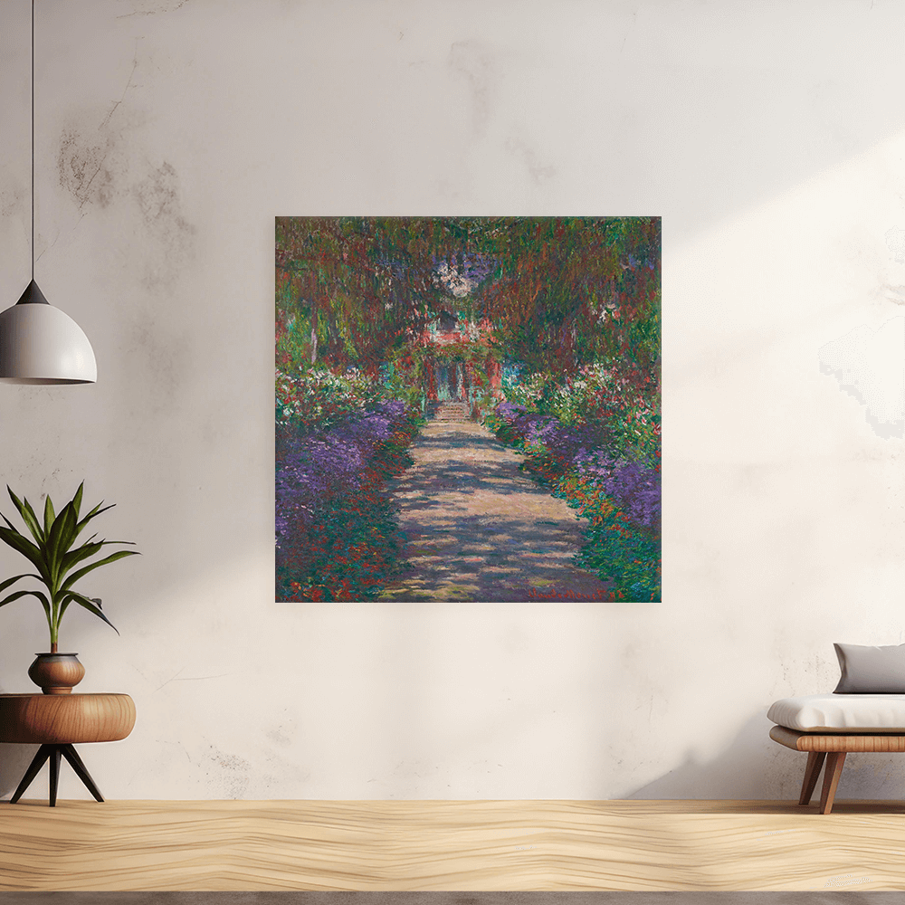 Leinwandbild - Claude Monet - Eine Bahn in Monets Garten, Giverny, 1902