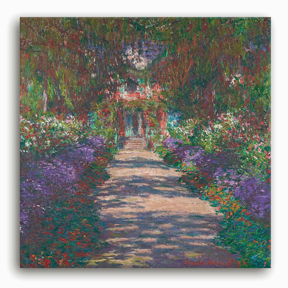 Leinwandbild - Claude Monet - Eine Bahn in Monets Garten, Giverny, 1902