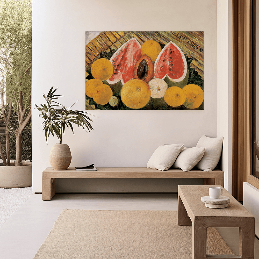 Leinwandbild - Frida Kahlo - Still Life with Watermelons