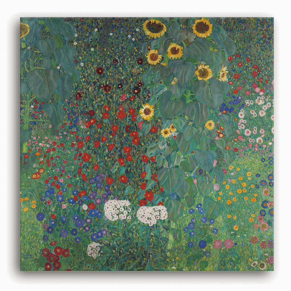 Leinwandbild - Gustav Klimt - Bauerngarten mit Sonnenblumen