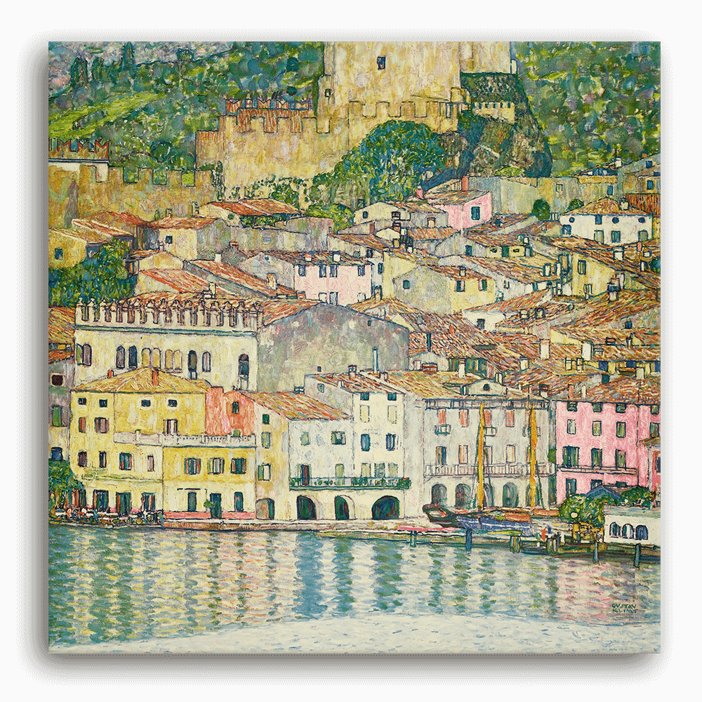 Leinwandbild - Gustav Klimt - Malcesine am Gardasee