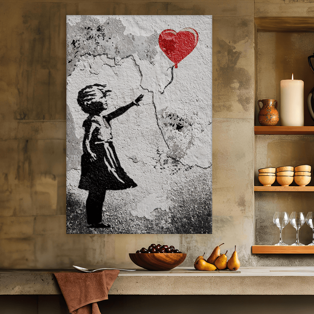 Leinwandbild - Girl with Balloon - Banksy inspired