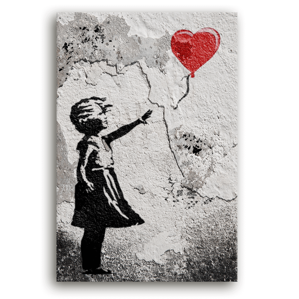 Leinwandbild - Girl with Balloon - Banksy inspired