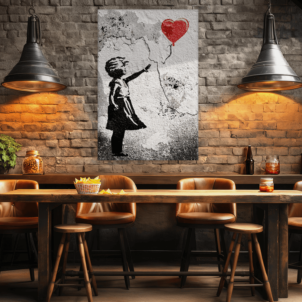 Leinwandbild - Girl with Balloon - Banksy inspired