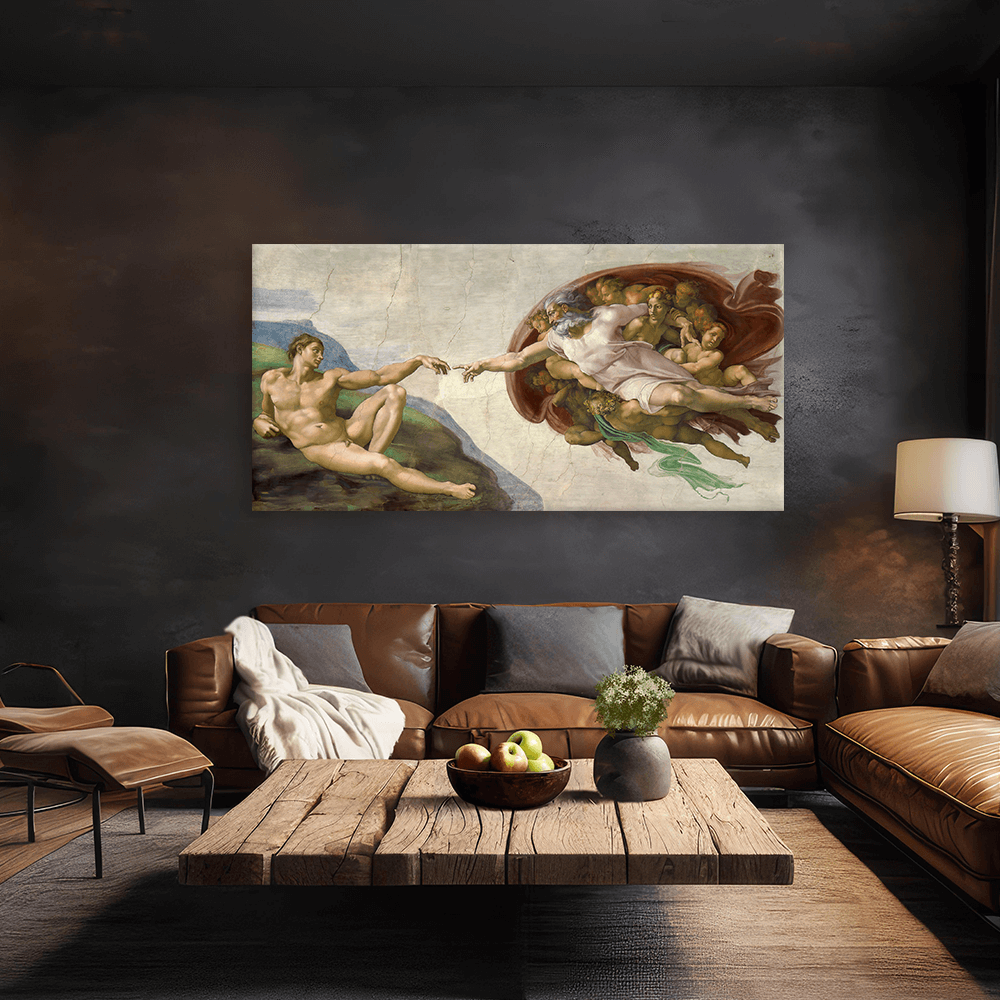 Leinwandbild - Michelangelo Buonarroti - Die Erschaffung Adams