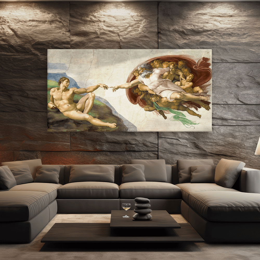 Leinwandbild - Michelangelo Buonarroti - Die Erschaffung Adams