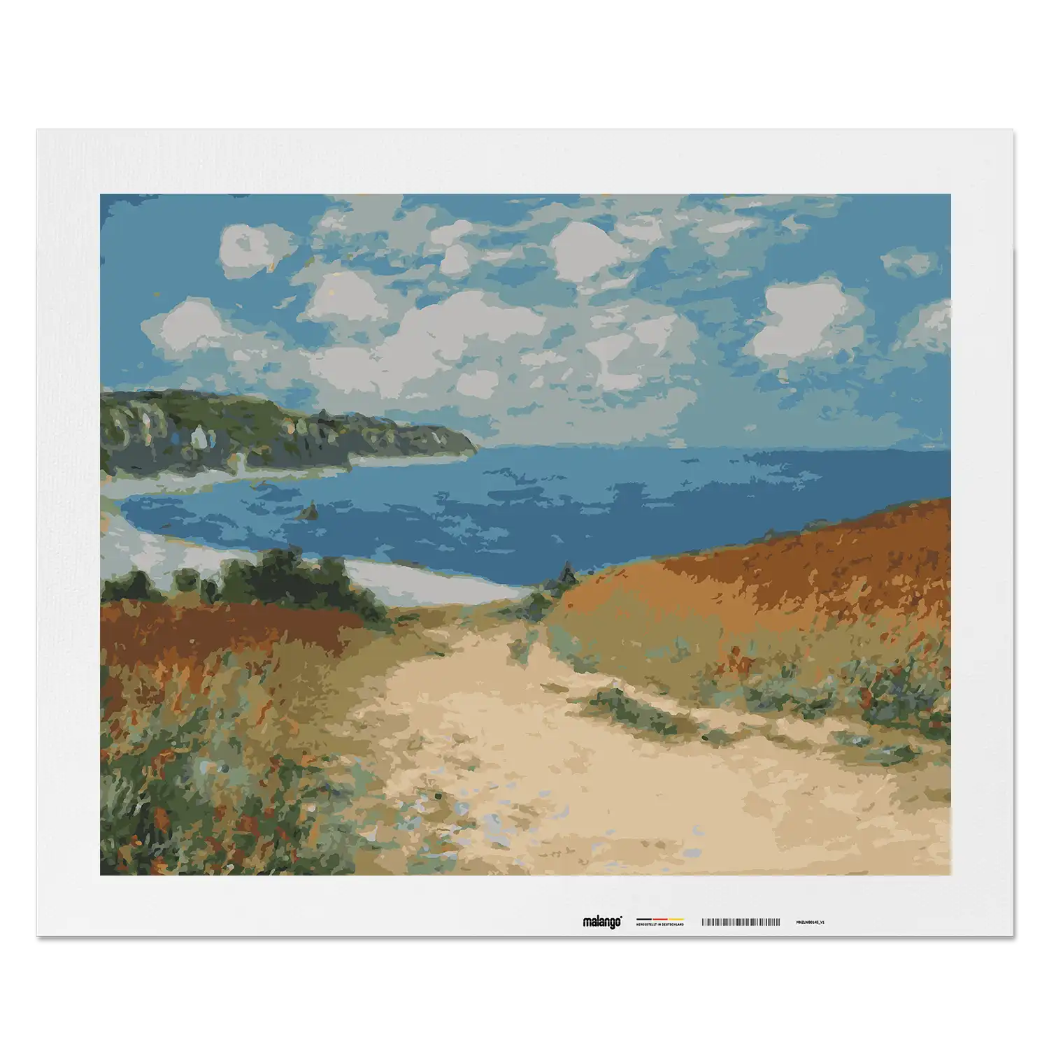 Malen nach Zahlen - Strandweg zwischen Weizenfeldern bei Pourville - Claude Monet