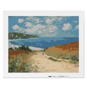 Malen nach Zahlen - Strandweg zwischen Weizenfeldern bei Pourville - Claude Monet