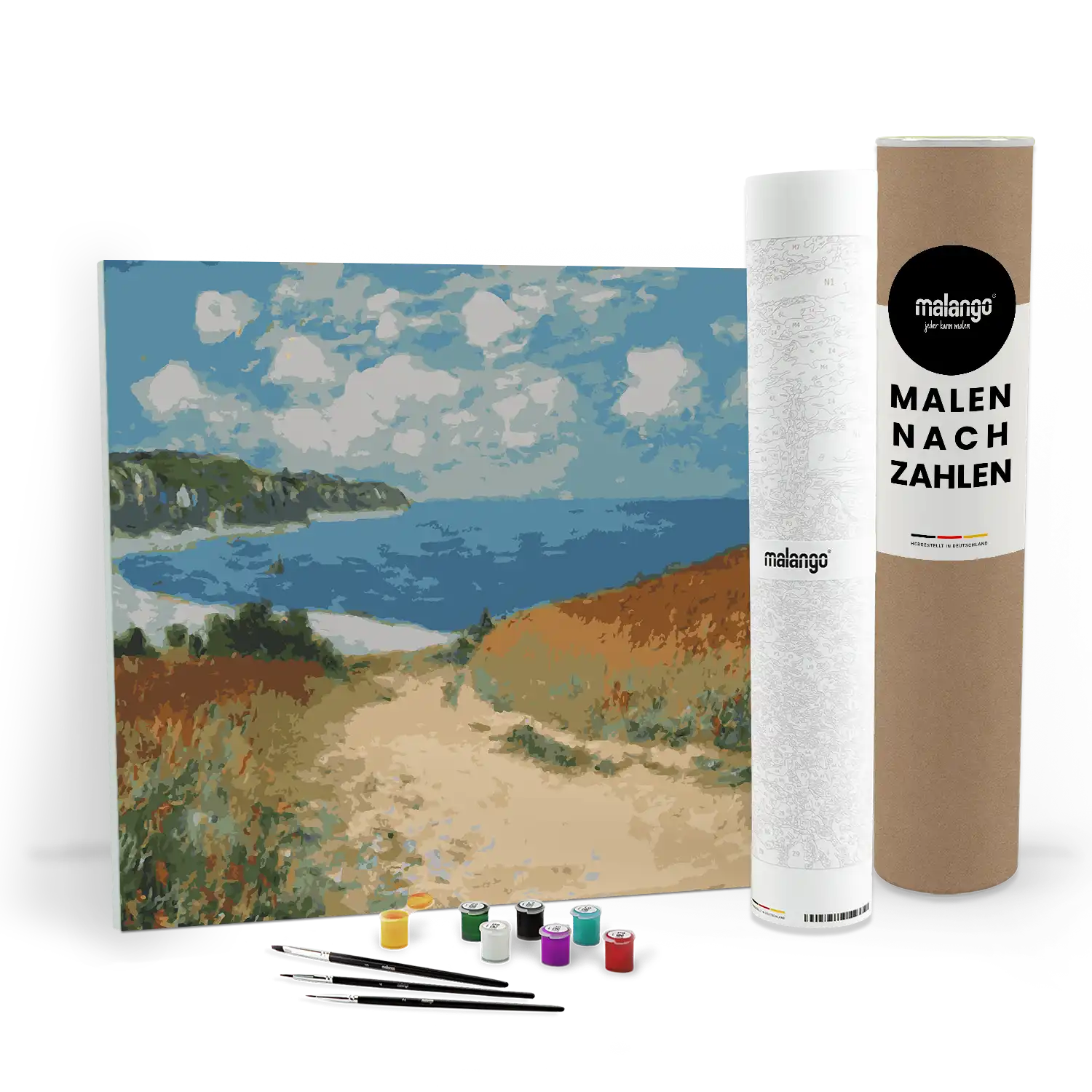 Malen nach Zahlen - Strandweg zwischen Weizenfeldern bei Pourville - Claude Monet