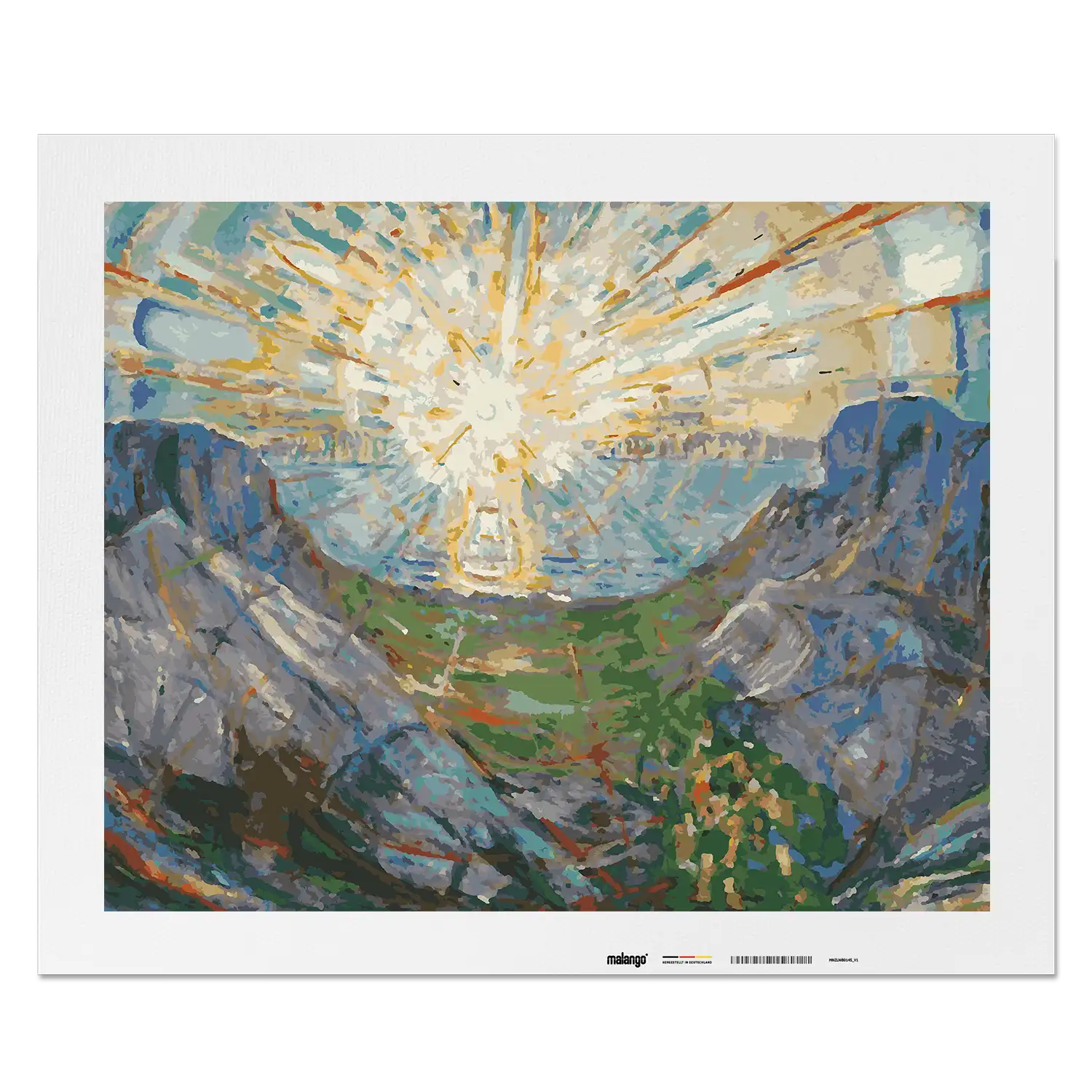 Malen nach Zahlen - Die Sonne 1913 - Edvard Munch