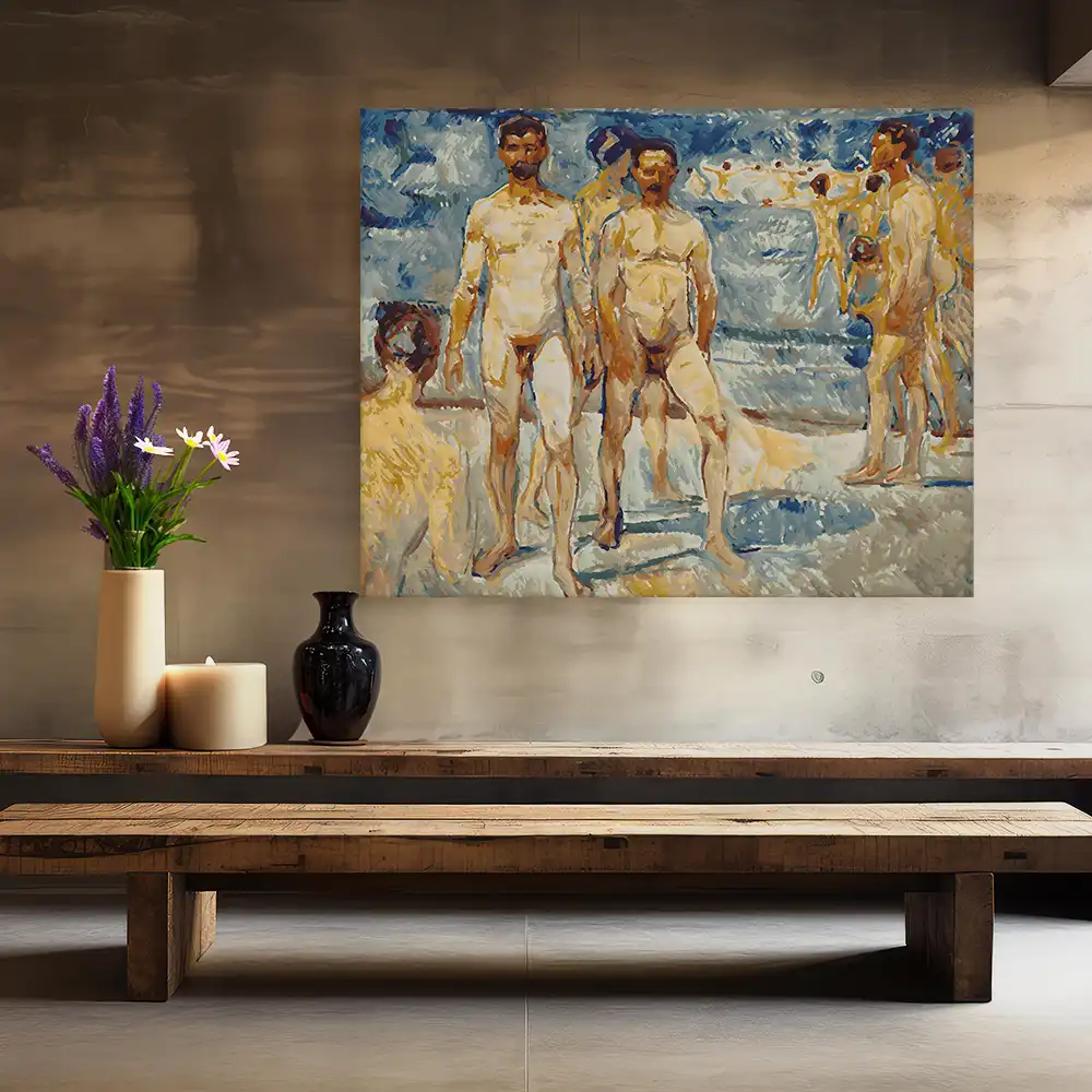 Malen nach Zahlen - Bathing Men Atenum 1907 - Edvard Munch