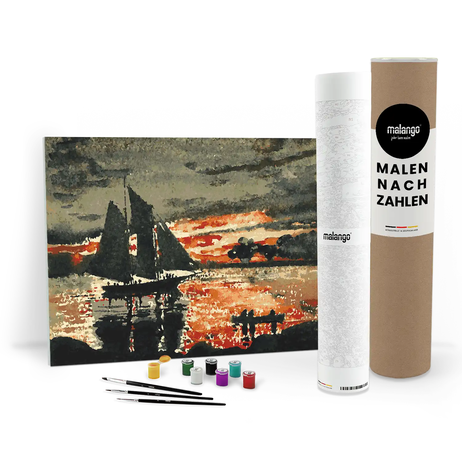 Malen nach Zahlen - Sunset Fires - Winslow Homer