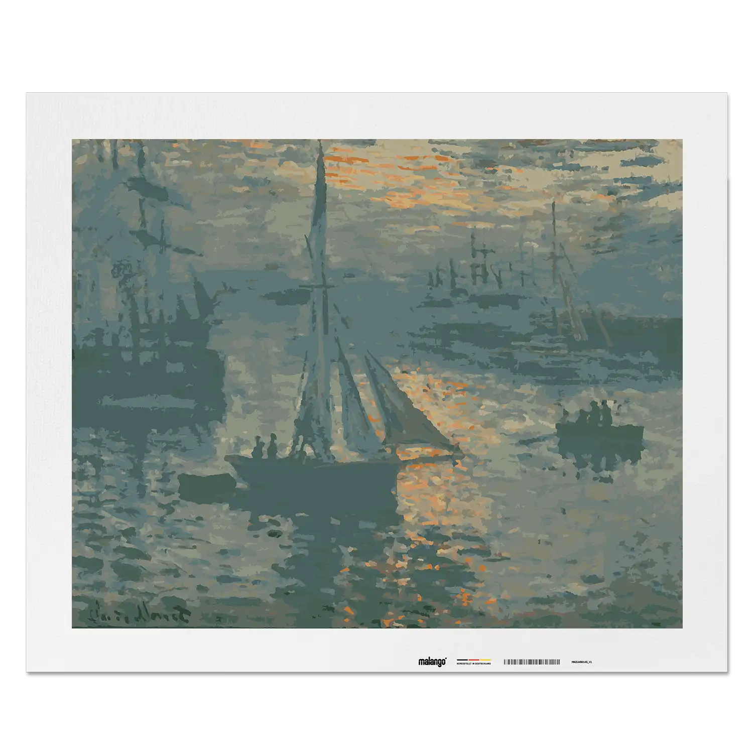 Malen nach Zahlen - Sonnenaufgang - Sunrise (Marine) - Claude Monet