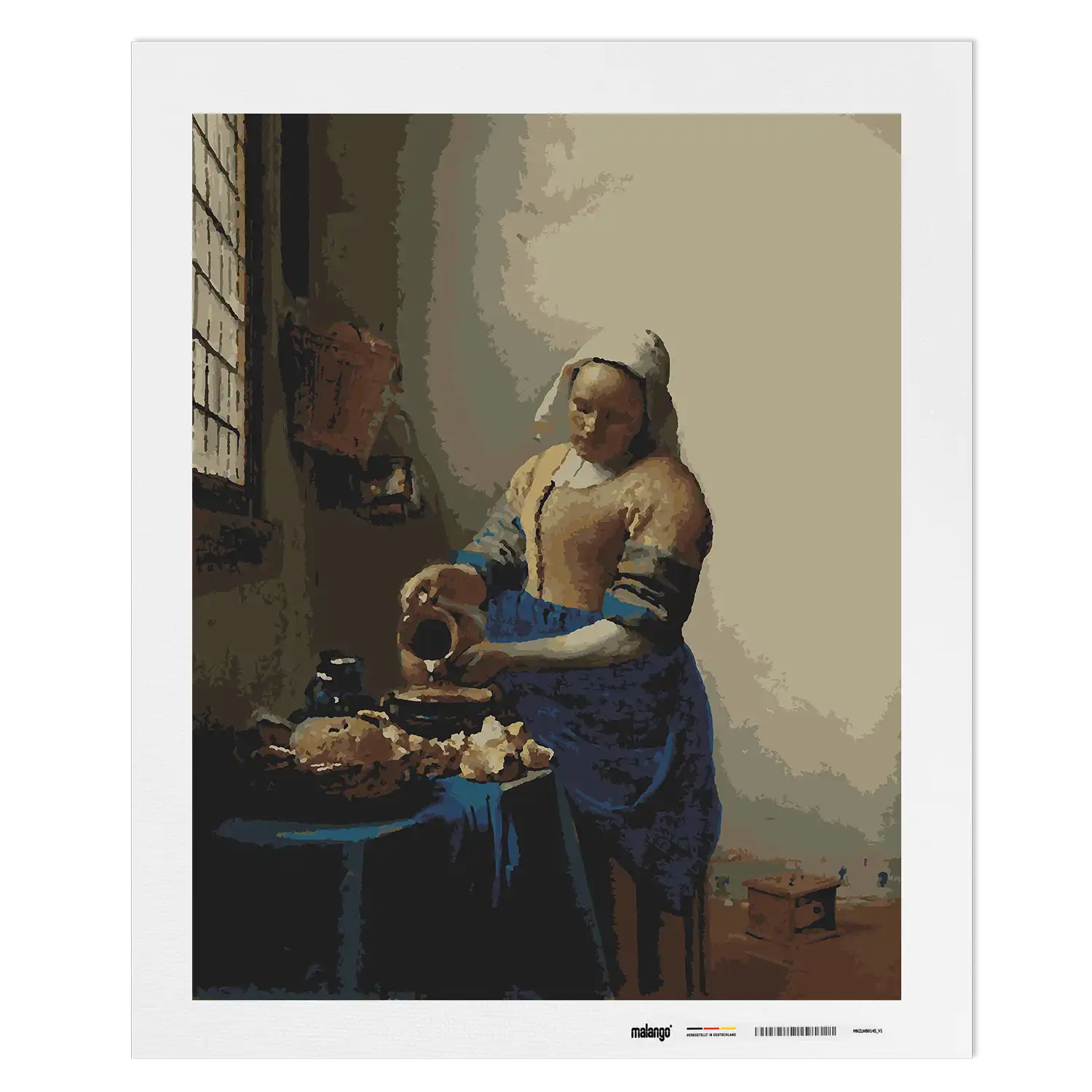 Malen nach Zahlen - Die Milchmagt - Johannes Vermeer