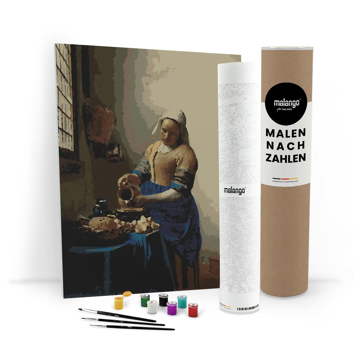 Malen nach Zahlen - Die Milchmagt - Johannes Vermeer