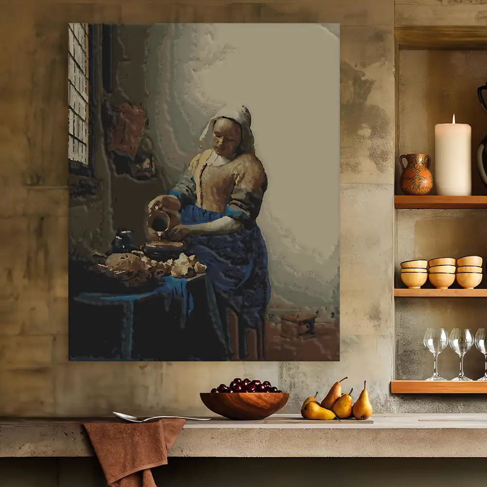 Malen nach Zahlen - Die Milchmagt - Johannes Vermeer