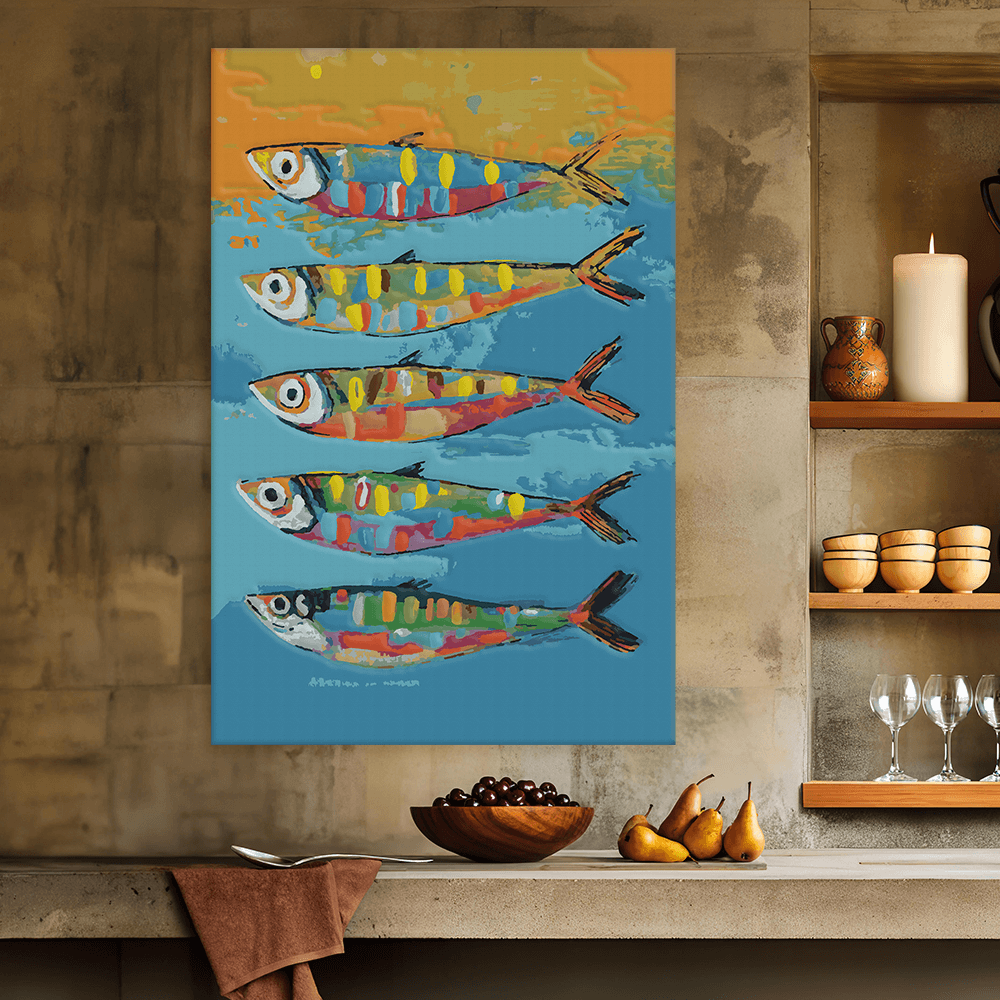 Malen nach Zahlen - Dont Worry Be Happy Fish