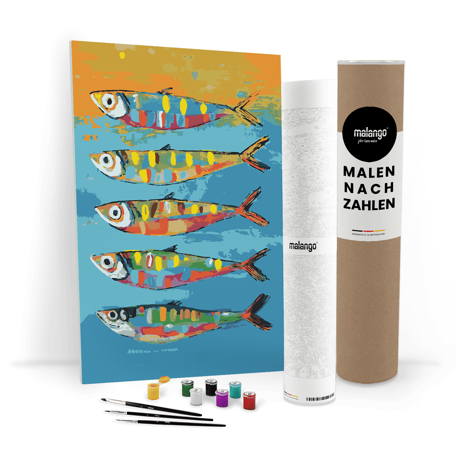 Malen nach Zahlen - Dont Worry Be Happy Fish - Martino Martello
