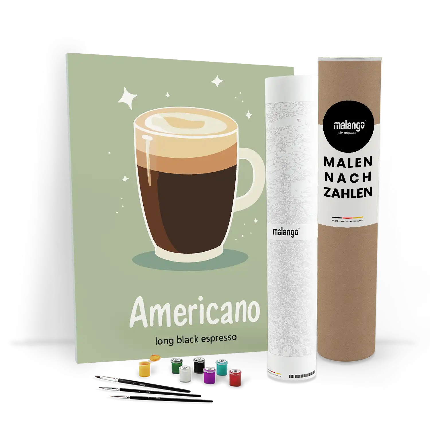 Malen nach Zahlen - Americano a long black Espresso