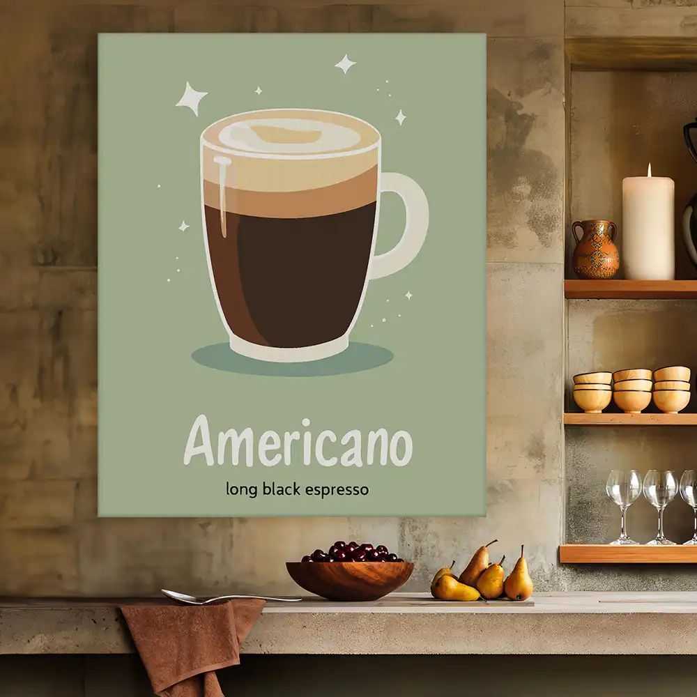 Malen nach Zahlen - Americano a long black Espresso