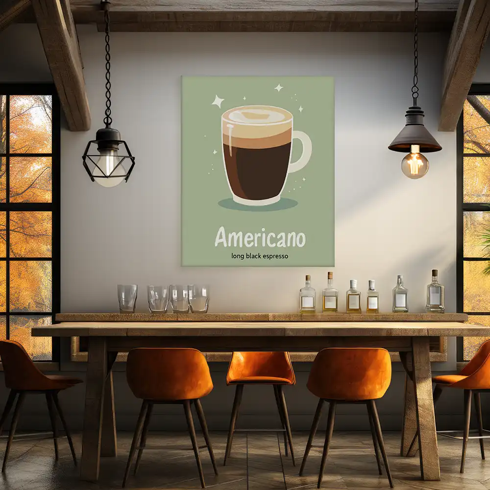 Malen nach Zahlen - Americano a long black Espresso