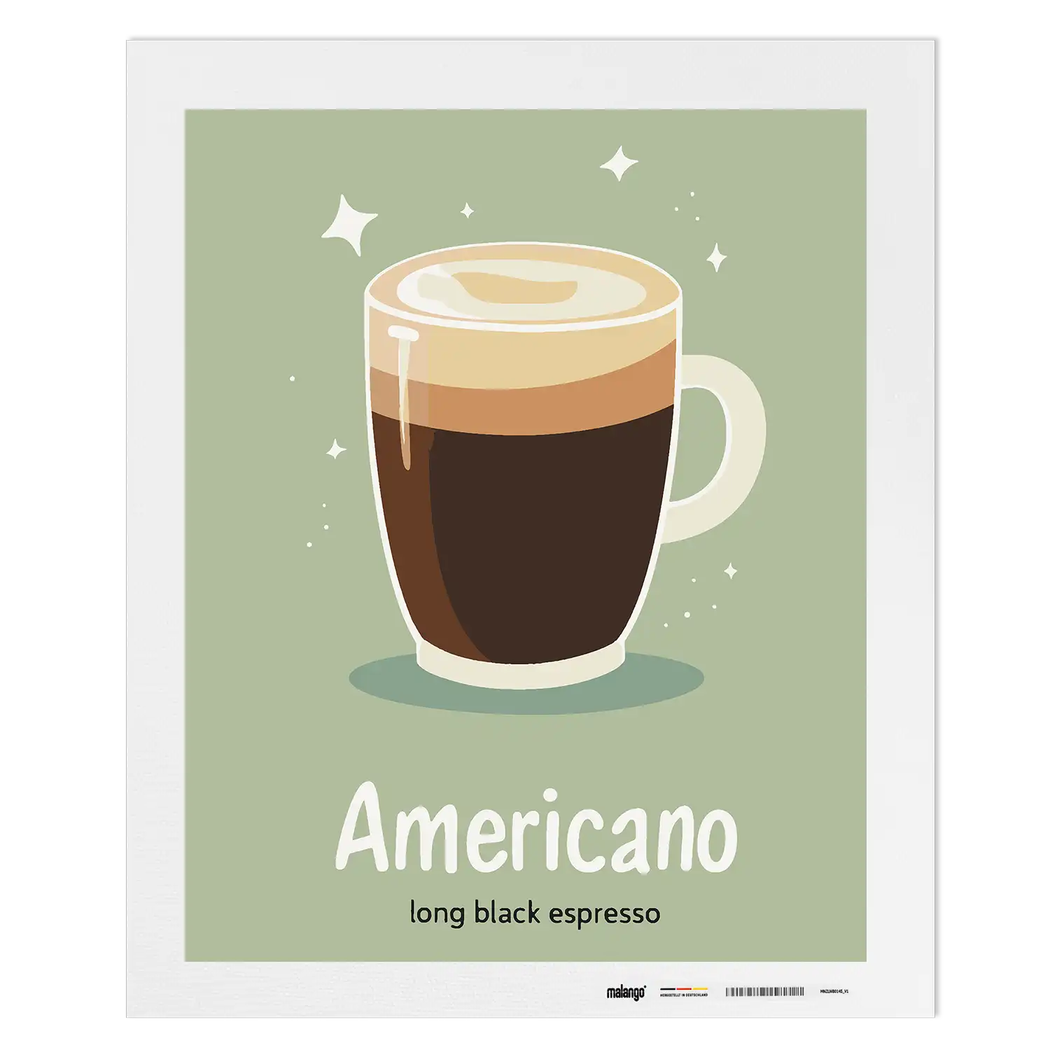 Malen nach Zahlen - Americano a long black Espresso
