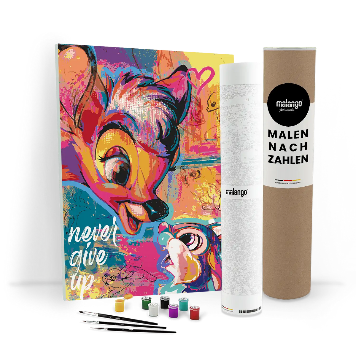 Malen nach Zahlen - Bambi - Never Give Up