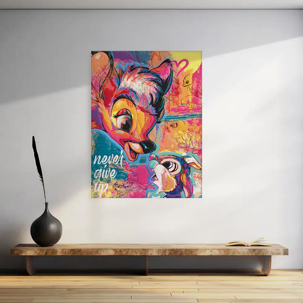 Malen nach Zahlen - Bambi - Never Give Up