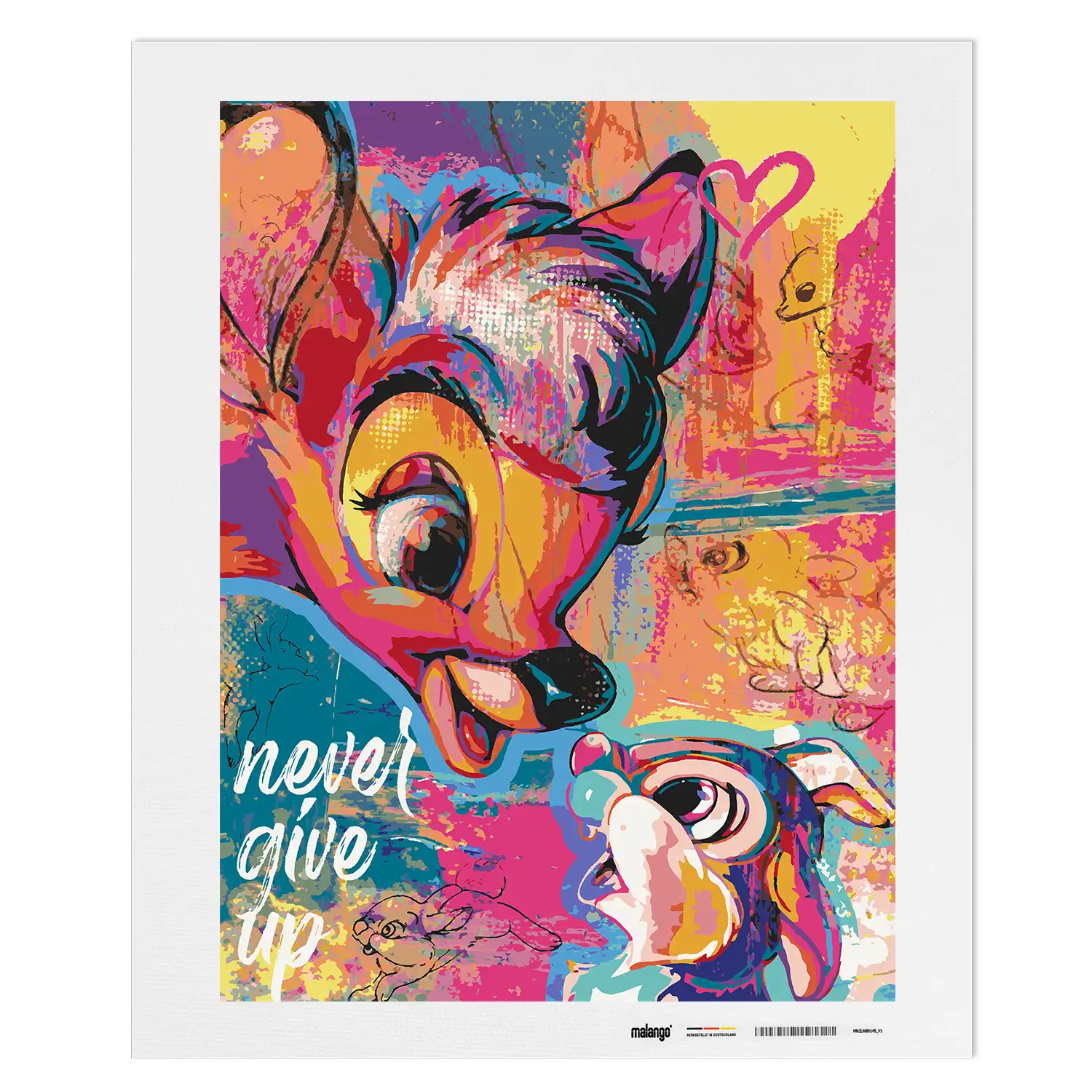 Malen nach Zahlen - Bambi - Never Give Up