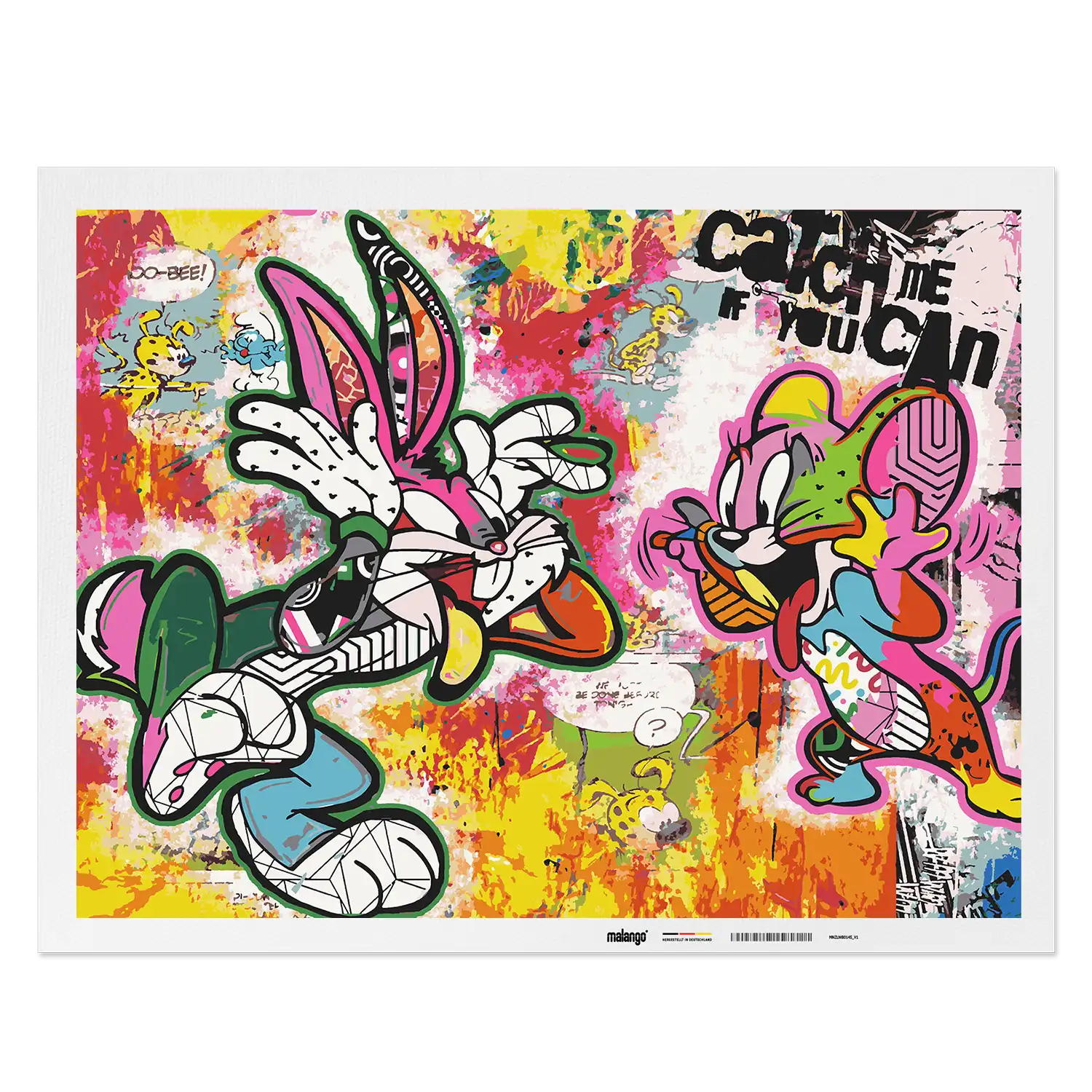 Malen nach Zahlen - Grace-BLN - Bunny vs. Mouse - Catch Me If You Can