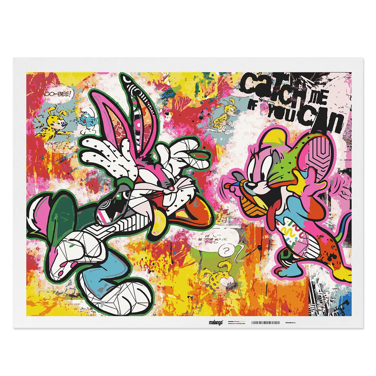 Malen nach Zahlen - Bunny vs. Mouse - Catch Me If You Can