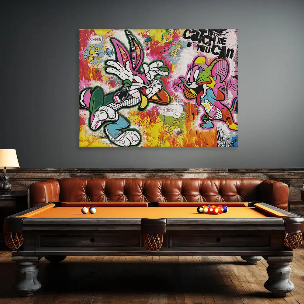 Malen nach Zahlen - Bunny vs. Mouse - Catch Me If You Can